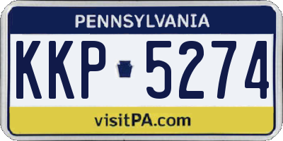 PA license plate KKP5274