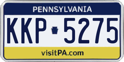 PA license plate KKP5275
