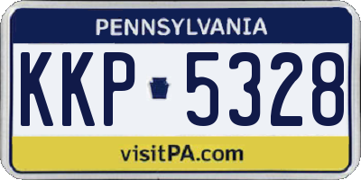 PA license plate KKP5328