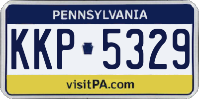 PA license plate KKP5329