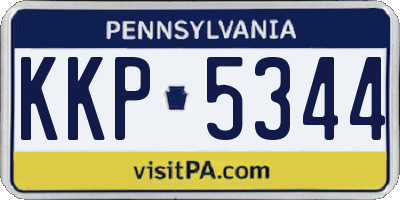 PA license plate KKP5344