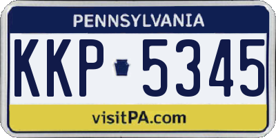 PA license plate KKP5345