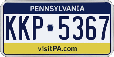 PA license plate KKP5367