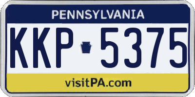 PA license plate KKP5375
