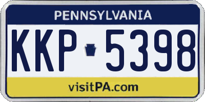 PA license plate KKP5398