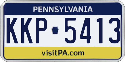 PA license plate KKP5413