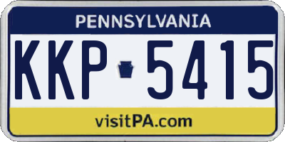 PA license plate KKP5415