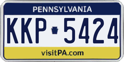 PA license plate KKP5424