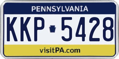 PA license plate KKP5428