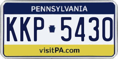 PA license plate KKP5430