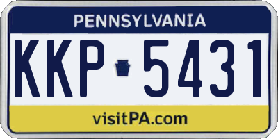 PA license plate KKP5431