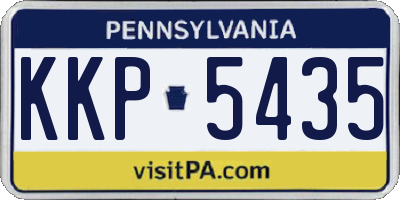 PA license plate KKP5435