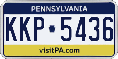 PA license plate KKP5436