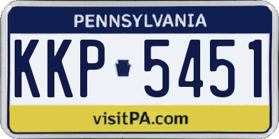 PA license plate KKP5451