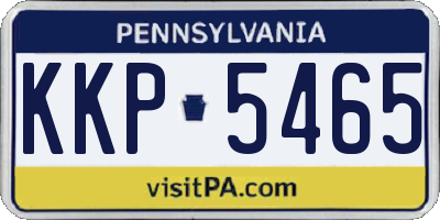 PA license plate KKP5465