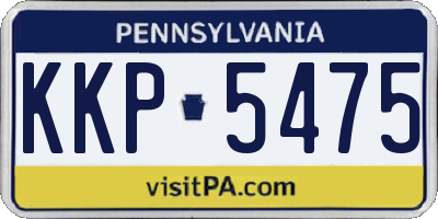 PA license plate KKP5475