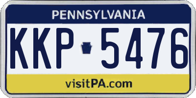 PA license plate KKP5476