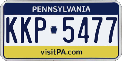 PA license plate KKP5477