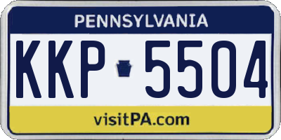 PA license plate KKP5504