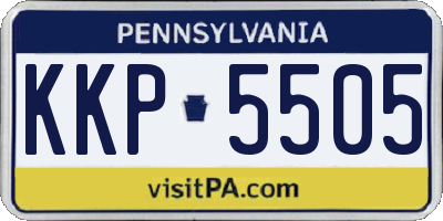 PA license plate KKP5505