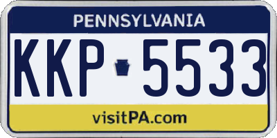 PA license plate KKP5533