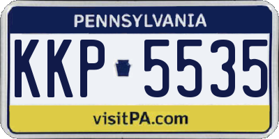 PA license plate KKP5535