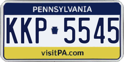 PA license plate KKP5545