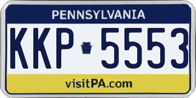 PA license plate KKP5553