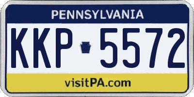 PA license plate KKP5572