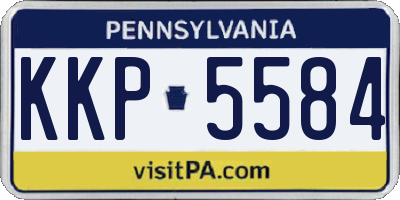 PA license plate KKP5584
