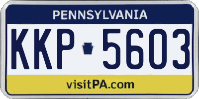 PA license plate KKP5603