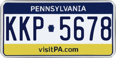 PA license plate KKP5678