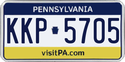PA license plate KKP5705