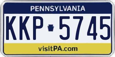PA license plate KKP5745
