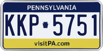 PA license plate KKP5751