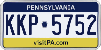 PA license plate KKP5752