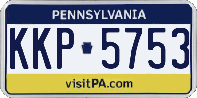 PA license plate KKP5753