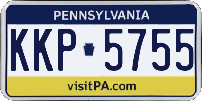PA license plate KKP5755