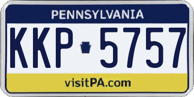 PA license plate KKP5757