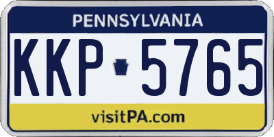 PA license plate KKP5765