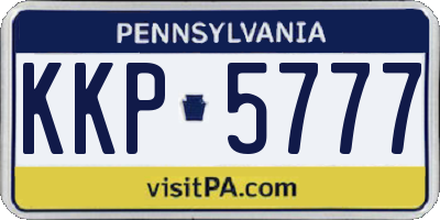 PA license plate KKP5777