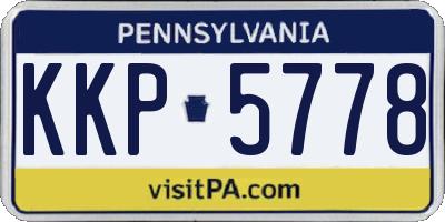 PA license plate KKP5778