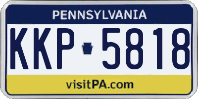 PA license plate KKP5818