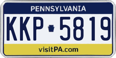 PA license plate KKP5819
