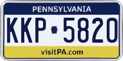 PA license plate KKP5820
