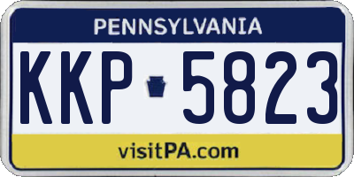 PA license plate KKP5823