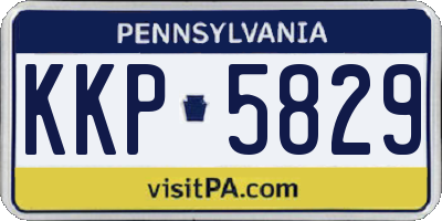 PA license plate KKP5829