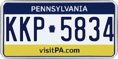 PA license plate KKP5834