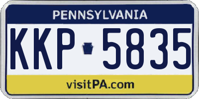 PA license plate KKP5835