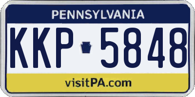 PA license plate KKP5848